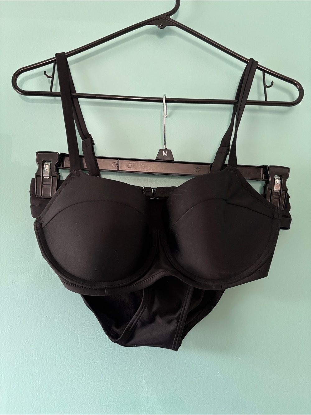 aerie Black Molded Cup Bikini Set